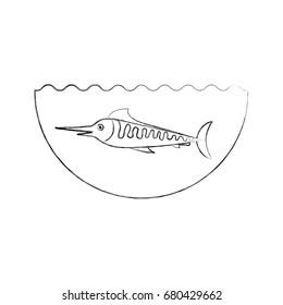 sea fish isolated icon