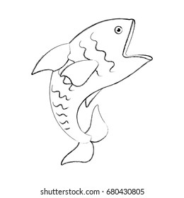 sea fish isolated icon