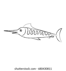 sea fish isolated icon
