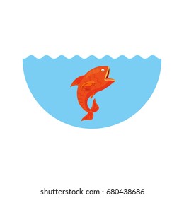 sea fish isolated icon