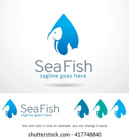 Sea Fish Logo Template Design Vector