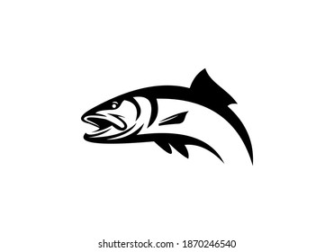 diseño vectorial de logotipo de pescado marino