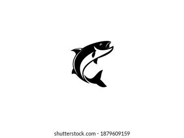 diseño vectorial de logotipo de pescado marino