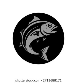 Diseño de Vector de logotipo de pez de mar