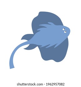 Sea fish on an isolated background. A variety of popular colored fish. Cute flat vector illustration. Element or banner.