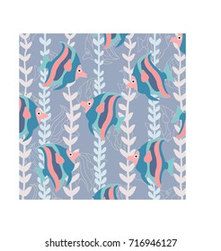 sea fish pattern vector background design