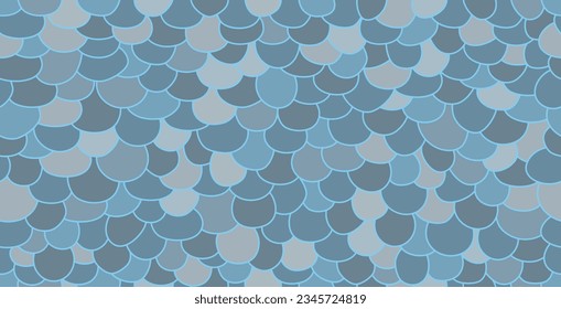 Sea fish scale pattern on seamless background.