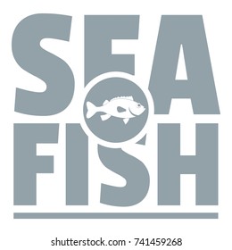 Sea fish shop logo. Simple illustration of sea fish shop vector logo for web