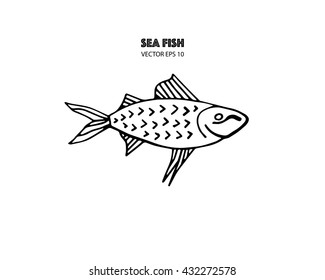 sea fish. vector