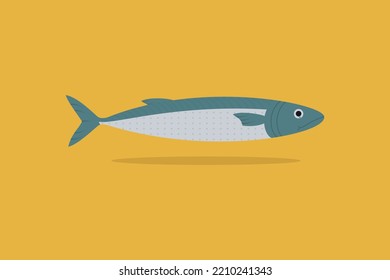 Sea Fish vector icon illustration. Animal nature icon design concept. Sea fish, Sea creature, Sea food, Healthy dish, Dinner dish, Restaurant food, 