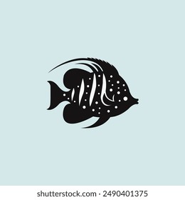 Seefisch-Vektorgrafik-Symbol, Seefisch-Logo, Fisch-Symbol
