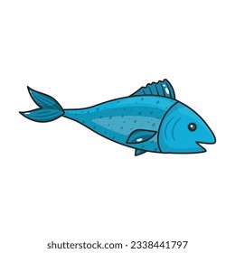 Sea fish vector icon.Color vector icon isolated on white background sea fish.