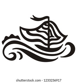 Sea and fish. Vector illustration