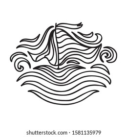 Sea and fish. Vector illustration