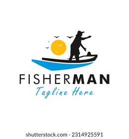 Sea fisherman logo design for your brand