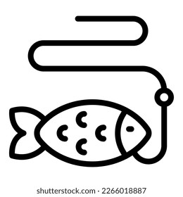Sea fishing icon outline vector. Water camp. Child activity