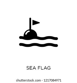 sea flag icon. sea flag symbol design from Nautical collection. Simple element vector illustration on white background.