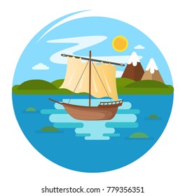 sea flat background