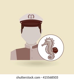 sea flat icon design 