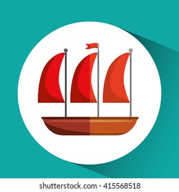 sea flat icon design 