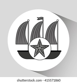 sea flat icon design 
