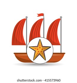 sea flat icon design 
