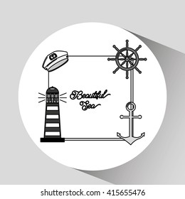 sea flat icon design 