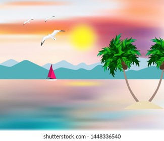 Sea flowers plants beach background