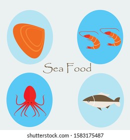 sea food design illustration vector
