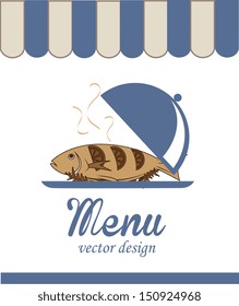 sea food design over white background vector illustration