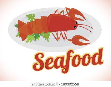 sea food design over white background vector illustration