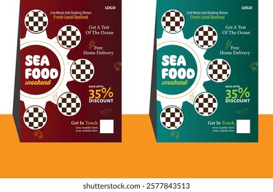 sea food flyer design template