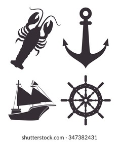 Sea food gastronomy graphic design, vector illustration eps10
