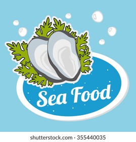Sea food gastronomy graphic design, vector illustration eps10
