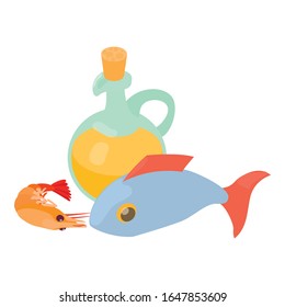 Sea food icon. Isometric illustration of sea food vector icon for web