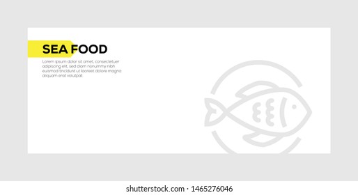 SEA FOOD AND ILLUSTRATION ICON CONCEPT