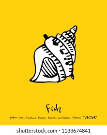 sea food illustrations / Hand drawn food ingredients - vector