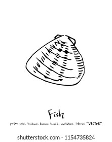 sea food illustrations / Hand drawn food ingredients - vector