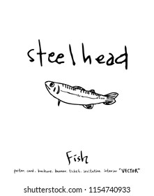 sea food illustrations / Hand drawn food ingredients - vector