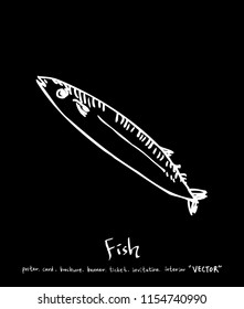 sea food illustrations / Hand drawn food ingredients - vector