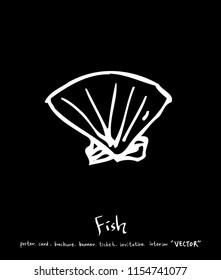 sea food illustrations / Hand drawn food ingredients - vector