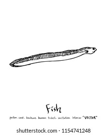 sea food illustrations / Hand drawn food ingredients - vector