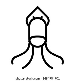 Sea food JellyFish Vector Icon