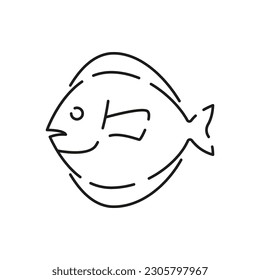 Sea food line icon. Fish restaurant. White meat. Collection of summer on the beach illustration vector