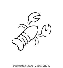 Sea food line icon. Fish restaurant icon. White meat suitable for info graphics, websites and print media. Black and white flat