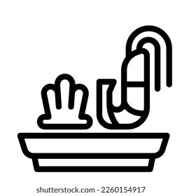 sea food line icon illustration vector graphic