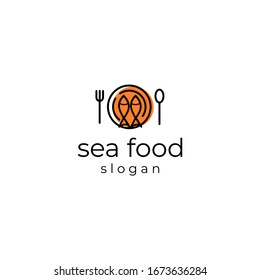 SEA FOOD LOGO - Creative and unique logo and icon for seafood restaurant company