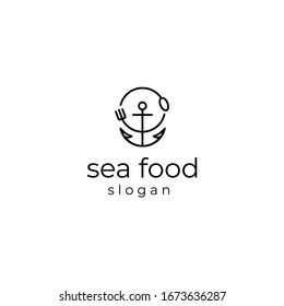 SEA FOOD LOGO - Creative and unique logo and icon for seafood restaurant company