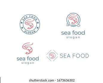 SEA FOOD LOGO - Creative and unique logo and icon for seafood restaurant company