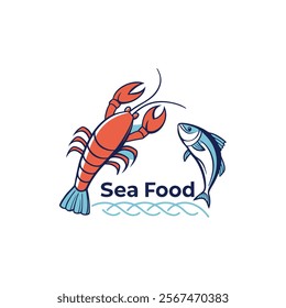 Sea food logo Creative and unique logo and icon for seafood restaurant company